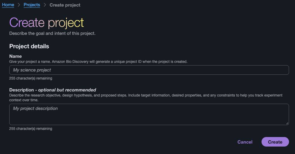 create project